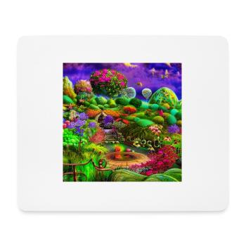 Jardin surréaliste - Tapis de souris (format paysage) - blanc - Devant