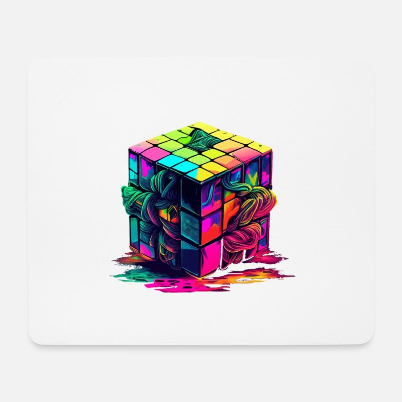 cube - Mousepad (Querformat) - Weiß