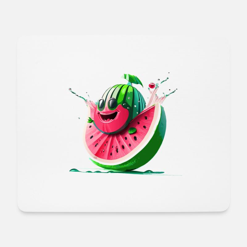 funny water melon - Mousepad (Querformat) - Weiß