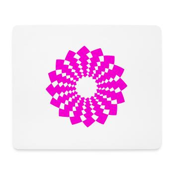 ohm zeichen chakra blume spirit neon pink - Mousepad (Querformat) - Weiß - Vorne