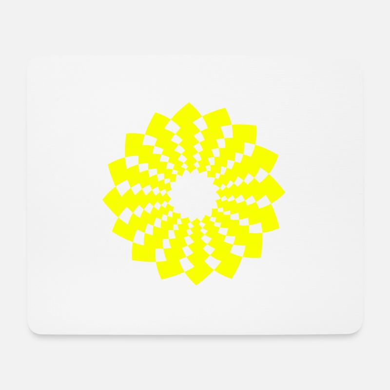 om zeichen chakra blume kreis spirit neon gelb - Mousepad (Querformat) - Weiß