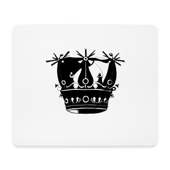 Dunkle Krone Symbol - Mousepad (Querformat) - Weiß - Vorne