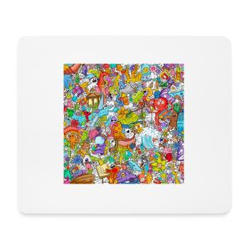 Kids Drawing - Mouse Pad (horizontal) - white - Front