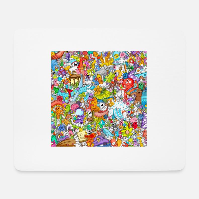 Kids Drawing - Mousepad (Querformat) - Weiß