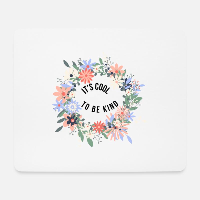 Be Nice T-shirt - Mousepad (Querformat) - Weiß