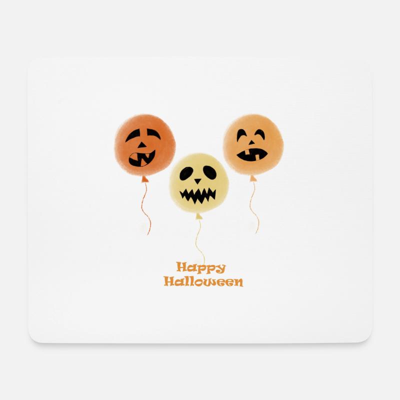 Halloween-Ballon-Trio - Mousepad (Querformat) - Weiß