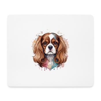 Cavalier King Charles Spaniel, Dog, Canine, Cute - Mouse Pad (horizontal) - white - Front