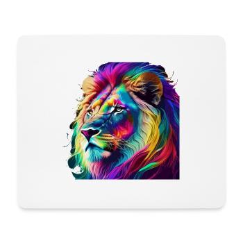 Lion Portrait - Mouse Pad (horizontal) - white - Front