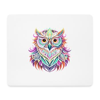 Chouette - Tapis de souris (format paysage) - blanc - Devant