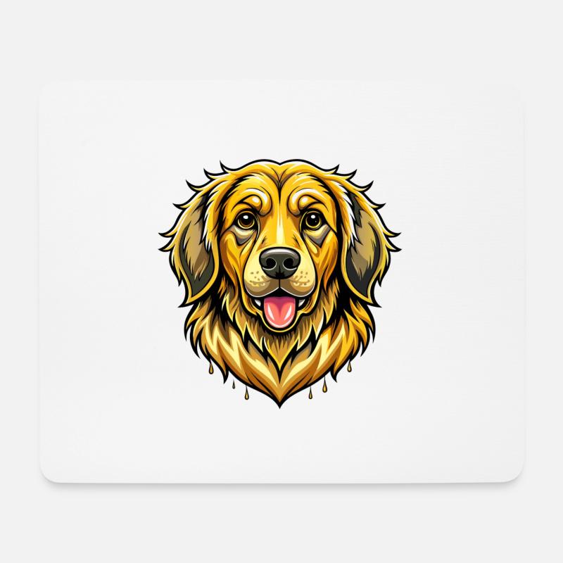 Golden Retriever - Mouse Pad (horizontal) - white