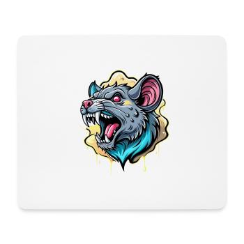 rat color splash - Mousepad (Querformat) - Weiß - Vorne