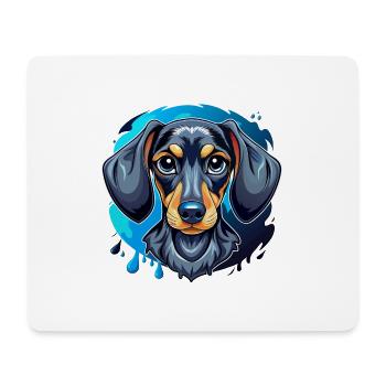 dackel - Mousepad (Querformat) - Weiß - Vorne