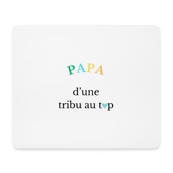 Papa d'une tribu au top - Tapis de souris (format paysage) - blanc - Devant