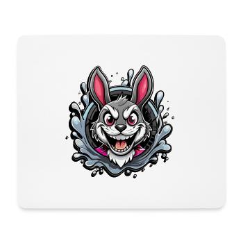 Crazy Easter Bunny - Mouse Pad (horizontal) - white - Front