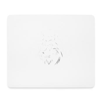 German Shepherd Logo White - Mouse Pad (horizontal) - white - Front
