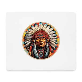 Native American Chief - Mouse Pad (horizontal) - white - Front