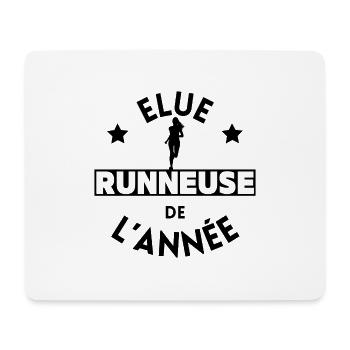 Élue runneuse de l année - Tapis de souris (format paysage) - blanc - Devant
