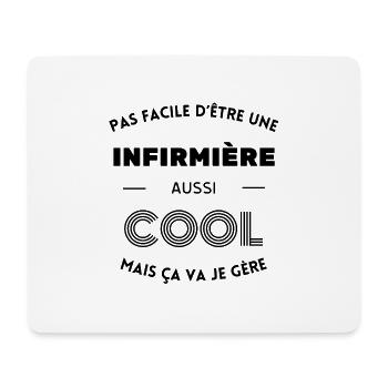 Pas facile d'être une infirmière cool mais je gère - Tapis de souris (format paysage) - blanc - Devant
