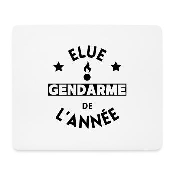 Élue gendarme de l'année - Tapis de souris (format paysage) - blanc - Devant