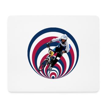 bmx race - Tapis de souris (format paysage) - blanc - Devant