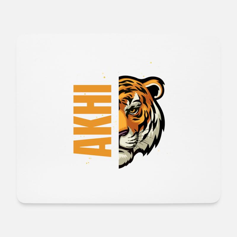Akhi - Mousepad (Querformat) - Weiß