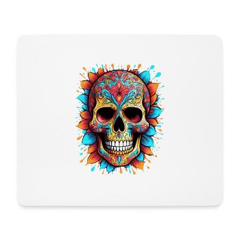 Skull-Kunst - Mousepad (Querformat) - Weiß - Vorne