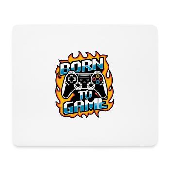Born to Game – Manette de jeu - Tapis de souris (format paysage) - blanc - Devant