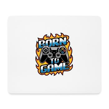Born to Game – Manette de jeu - Tapis de souris (format paysage) - blanc - Devant