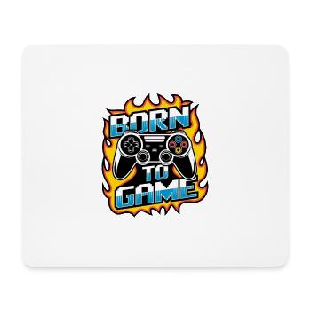 Born to Game – Manette de jeu - Tapis de souris (format paysage) - blanc - Devant