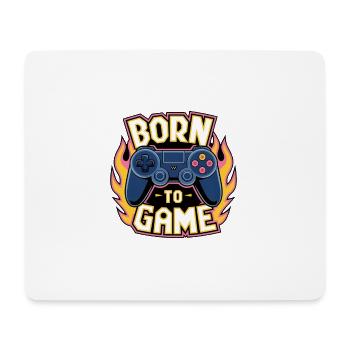 Born to Game – Manette de jeu - Tapis de souris (format paysage) - blanc - Devant