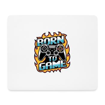Born to Game – Manette de jeu - Tapis de souris (format paysage) - blanc - Devant