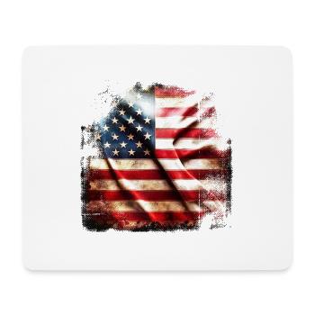 Flagge Amerika Grunge - Mousepad (Querformat) - Weiß - Vorne