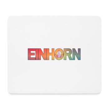 Regenbogen-Einhorn-Magie - Mousepad (Querformat) - Weiß - Vorne