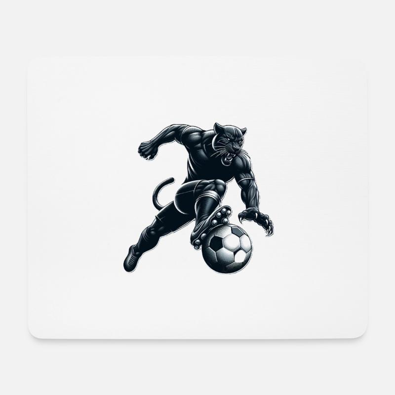 Fußball - Mousepad (Querformat) - Weiß
