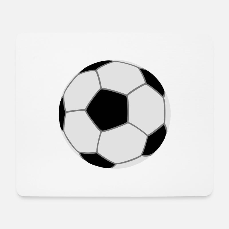 Fußball - Mousepad (Querformat) - Weiß