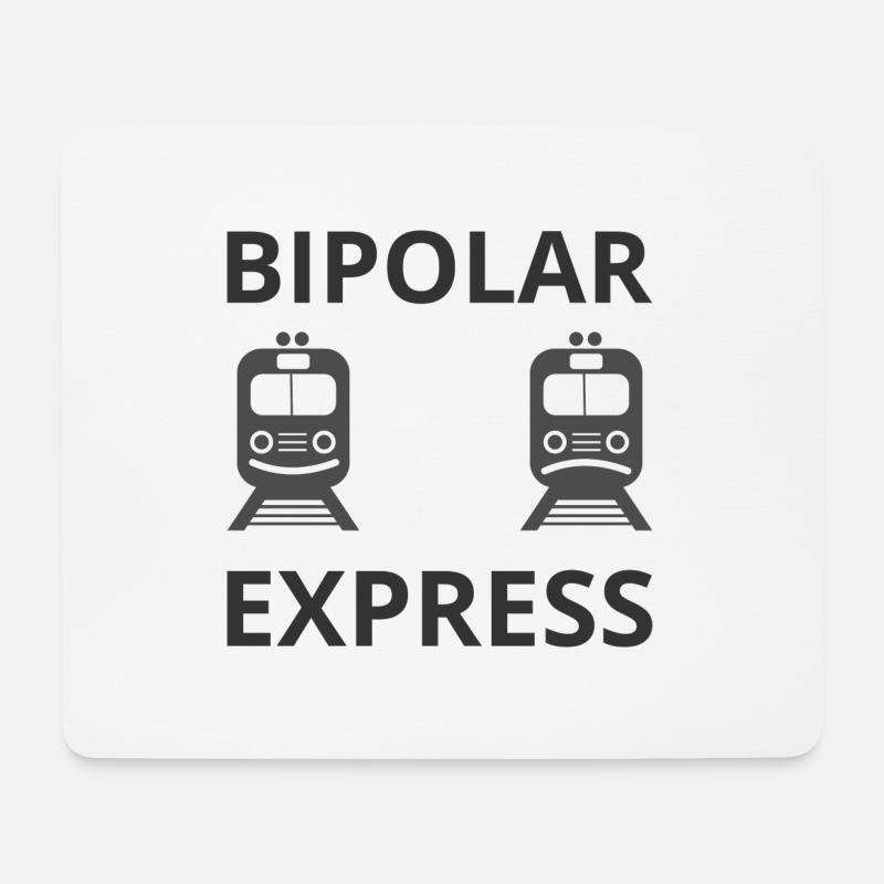 Bipolar Express - Mousepad (Querformat) - Weiß