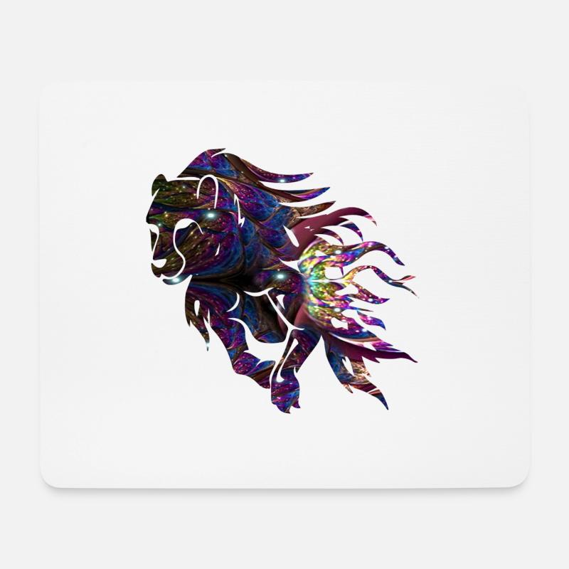 abstrakt Gepard Galaxy - Mousepad (Querformat) - Weiß