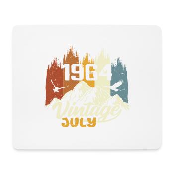 Vintage Juli 1964 Geburtstagsgeschenk Juli 1964 - Mousepad (Querformat) - Weiß - Vorne