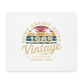 August 1965 Retro-Vintage-Geburtstagspalmen - Mousepad (Querformat) - Weiß - Vorne