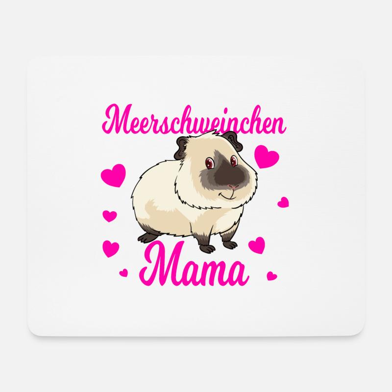 Meerschweinchen Mama für einen Meerschweinchen - Mousepad (Querformat) - Weiß