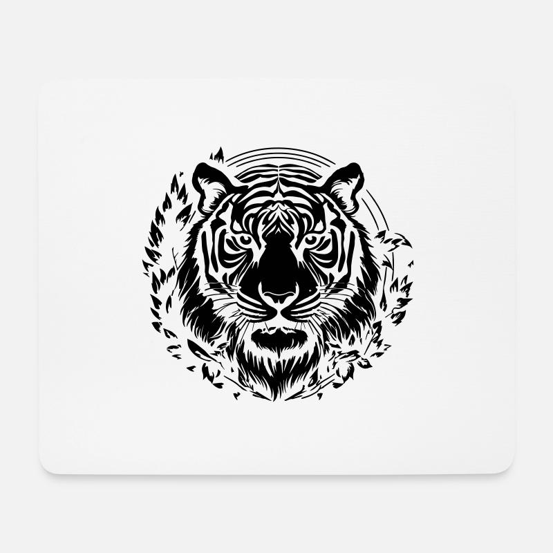 tiger - Mousepad (Querformat) - Weiß