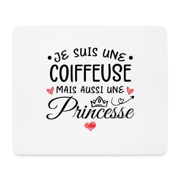 Je Suis Une Coiffeuse, Mais Aussi Une Princesse - Tapis de souris (format paysage) - blanc - Devant