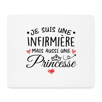 Je Suis Une Infermière, Mais Aussi Une Princesse - Tapis de souris (format paysage) - blanc - Devant