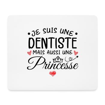 Je Suis Une Dentiste, Mais Aussi Une Princesse - Tapis de souris (format paysage) - blanc - Devant