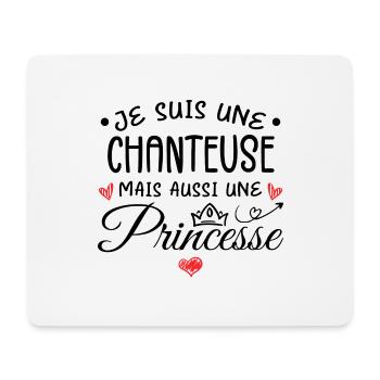 Je Suis Une Chanteuse, Mais Aussi Une Princesse - Tapis de souris (format paysage) - blanc - Devant