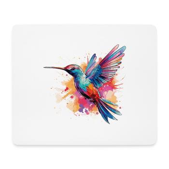 Exotischer Kolibri: Leuchtende Farbwelten - Mousepad (Querformat) - Weiß - Vorne
