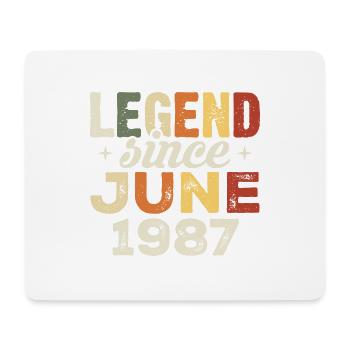 Juin 1987 Cadeau d’anniversaire Juin 1987 Juin 1987 - Tapis de souris (format paysage) - blanc - Devant