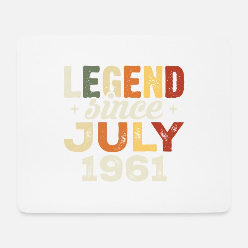 Juli 1961 Geburtstagsgeschenk Juli 1961 Geburtstag - Mousepad (Querformat) - Weiß