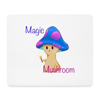 Magischer Pilz mit Zauberstab - Mousepad (Querformat) - Weiß - Vorne