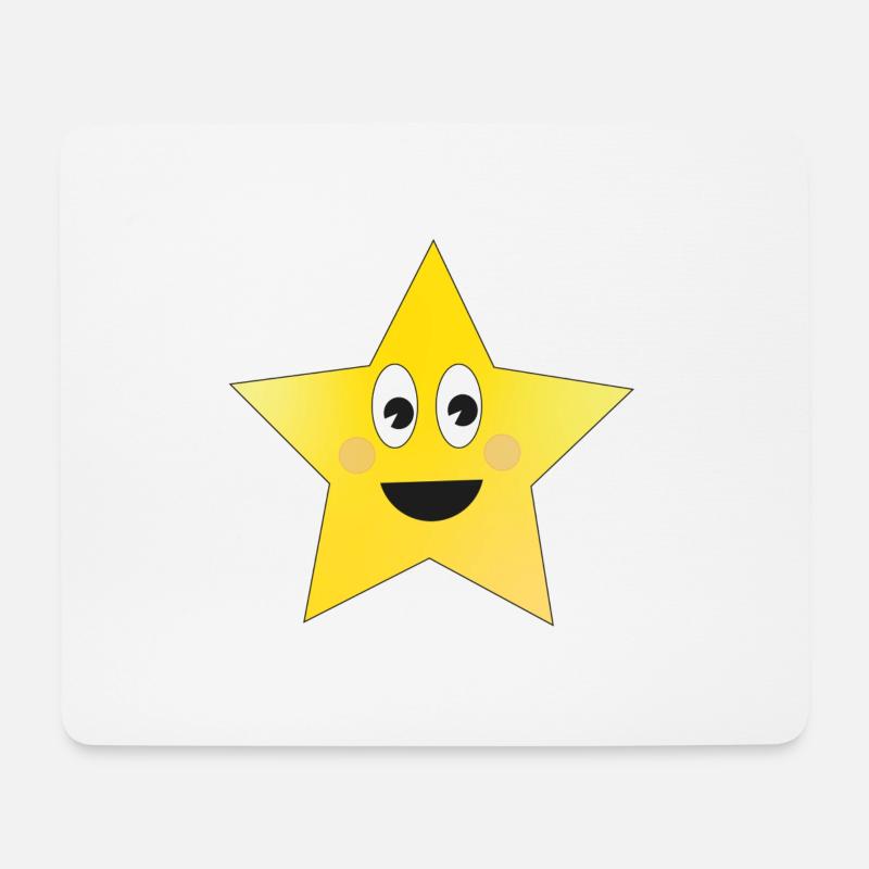 Stern - Mousepad (Querformat) - Weiß